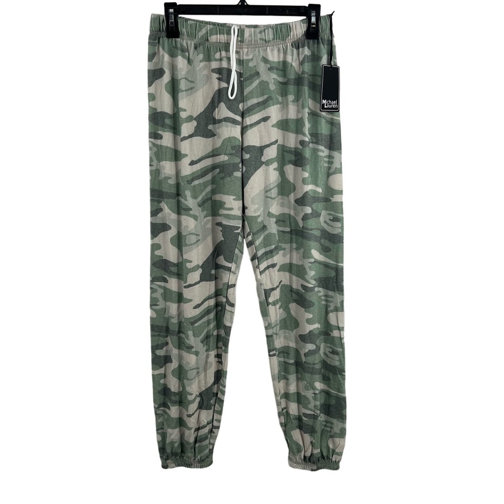 Michael Lauren Green Camo Extra Soft Jogger Pant Small New‎